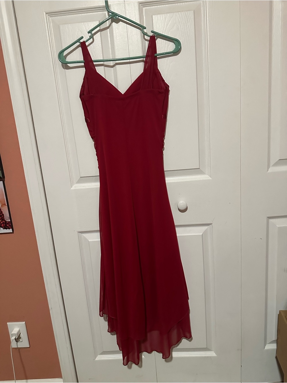 Ruby Rox Red V-Neck Spaghetti-Strap Cocktail Dress - Picture 2 of 4